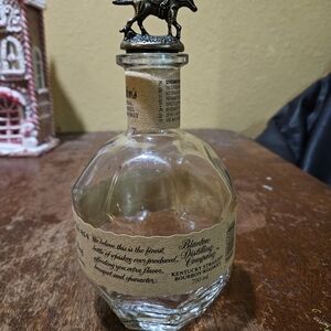 Blantons Empty Whiskey Glass Bottle with Horse Stopper